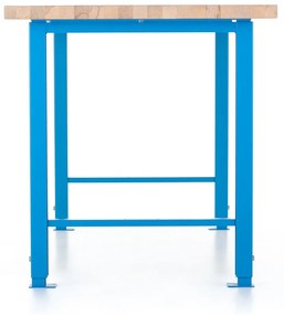 Állítható magasságú műhelyasztal Basic, 150 x 80 cm, kék - ral 5012