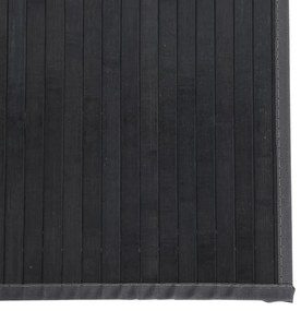 négyszögletű szürke bambusz szőnyeg 60 x 100 cm