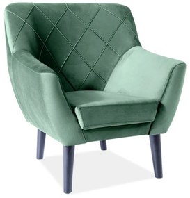 Kier fotel, zöld / fekete