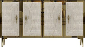 Tuna 120 - White, Travertine, Gold