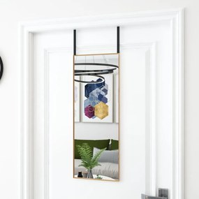 arany üveg és alumínium ajtótükör 30 x 80 cm