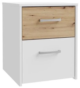 Éjjeliszekrény URO artisan tölgy/fehér