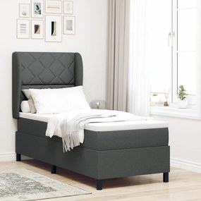 Boxspring Ágy Matrac Fekete Szürke színben, 80x200 cm, Szövet