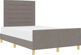 vidaXL Ágykeret fejtámlával Tópszínű 120 x 200 cm szövet