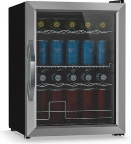 Klarstein Beersafe italhűtő üvegajtóval | 64 x 48 cm | LED-es belső világítás | Ezüst-fekete