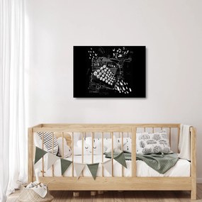 Kép - Rajz Banksy stílusában (üvegen) (70x50 cm)