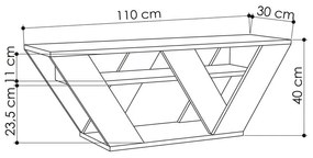 TV szekrény Pipralla - Carrara Marble