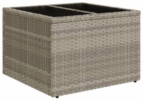5 részes világosszürke polyrattan kerti ülőgarnitúra párnákkal