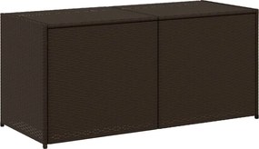 vidaXL barna polyrattan kerti tárolóláda 283 L