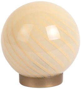 Világossárga asztali lámpa üveg búrával (magasság 17 cm) Summer Globe – Leitmotiv