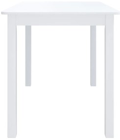 Fehér tömör gumifa étkezőasztal 114 x 71 x 75 cm