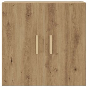 kézműves tölgy színű szerelt fa faliszekrény 60 x 31 x 60 cm