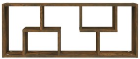 füstös tölgy színű szerelt fa fali polc 36 x 16 x 90 cm