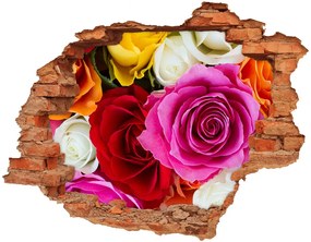 Fali matrica lyuk a falban Színes rózsák nd-c-81514733