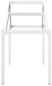 fehér tömör fenyőfa gyerekágytető 203 x 80,5 x 142 cm