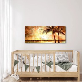 Kép - pálmafák a tengerparton (120x50 cm)
