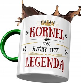 Zöld bögre Kornél Kollégának Ajándék Nyomtatott Fotóval