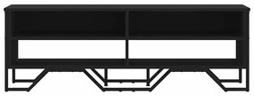 fekete szerelt fa TV-szekrény 122 x 34 x 41 cm