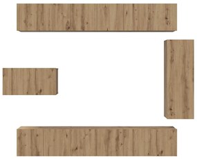 TV szekrény garnitúra 8 pcs kézműves tölgy 30.5 x 30 x 90 cm