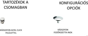 Aidar Wall kád_80x170_Rosa Metallic/Blanco Brillo