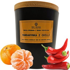 Ízesített gyertya méhviasz tégelyben Mandarin Chilivel 250 ml