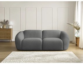 Szürke buklé kanapé 230 cm Tina – Bobochic Paris