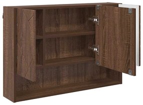 Fürdőszoba bútor szett 3 pcs barna tölgy 76.5 x 35 x 64 cm