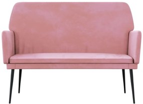 rózsaszín bársonypad 108x79x79 cm