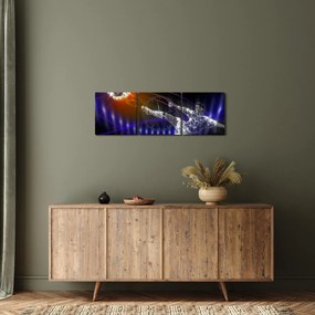 A kép egy futballista egy ugrás (órával) (90x30 cm)