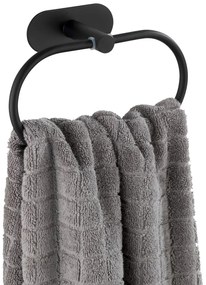 Orea Ring Turbo-Loc® rozsdamentes acél matt fekete fali törölköző tartó - Wenko