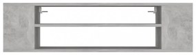 betonszürke szerelt fa függő TV-szekrény 100 x 30 x 26,5 cm