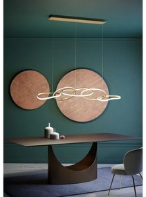 Redo 01-3392 - Dimmelhető LED csillár acélsodronyon BIAS LED/120W/230V aranyszínű