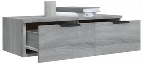 2 db szürke sonoma szerelt fa fali szekrény 68 x 30 x 20 cm