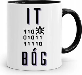 Bögre Fekete Informatika Programozó Isten nyomtatott fényképpel