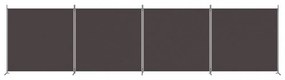 4 paneles barna szövet térelválasztó 698x180 cm
