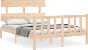 vidaXL tömör fenyőfa ágy matrac nélkül 140 x 190 cm