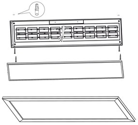 Eglo 99473 - LED Mennyezeti lámpa PIGLIONASSO LED/32W/230V 345x1245 mm