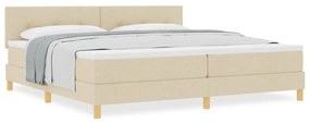 Boxspring Ágy Matraccal Krém 200x200 cm Szövet