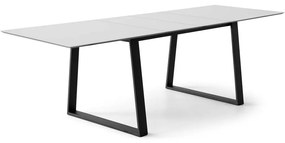 Bővíthető étkezőasztal fehér asztallappal és hosszabbító asztallappal 100x210 cm Meza – Hammel Furniture