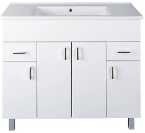VivaStyle EKONOMIK PLUS 100 lábon álló fürdőszobabútor Sanovit SOFT 13100 mosdóval - 100 x 45,5 cm