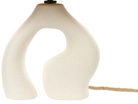 Fehér kerámia asztali lámpa BARBAS Beliani