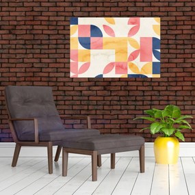 Kép - Absztrakció retro mintákkal (90x60 cm)