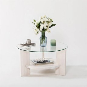 Fehér kerek dohányzóasztal ø 75 cm Mondo – Neostill