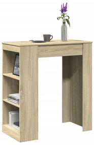 sonoma tölgy szerelt fa bárasztal tárolókkal 95 x 47 x 103,5 cm