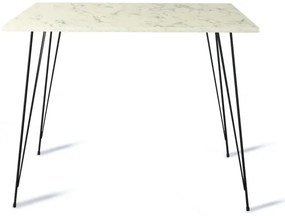 Étkezőasztal SANDALF 75x90 cm fehér/fekete