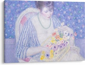 Kép - Frederick Carl Frieseke,  The Basket of Flowers, reprodukciók (70x50 cm)