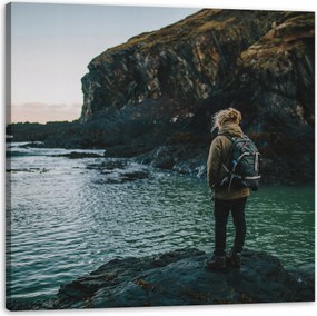 Vászonkép Hegyek Hegymászás Természet Sziklák Természet 40x40