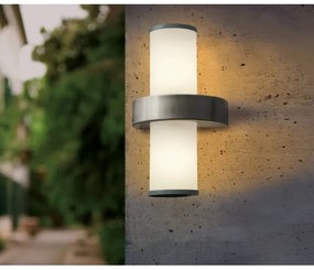 EGLO 86541 - BEVERLY kültéri fali lámpa 2xE27/60W ezüst/fehér