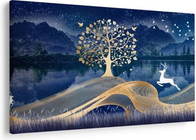Szarvas képe teliholdkor (90x60 cm)