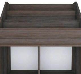 szürke-sonoma színű szerelt fa gyerek újságtartó 71x30x114 cm